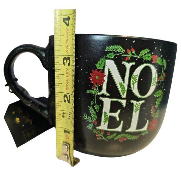 Better Living Noel Mug Christmas Themed Black Speckled Be Merry NEW See Descript - Picture 2 of 8